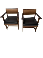 Two Art Deco Modernist Armchairs by Anton Lucas for N.V. Meubelkunst, 1920s
